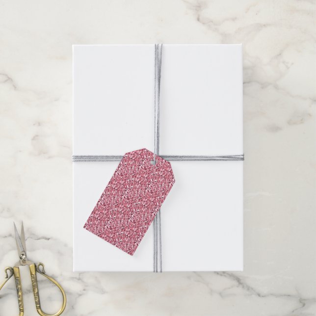 Druzy crystal - ro kvartz rosa presentetikett (Med Snöre)