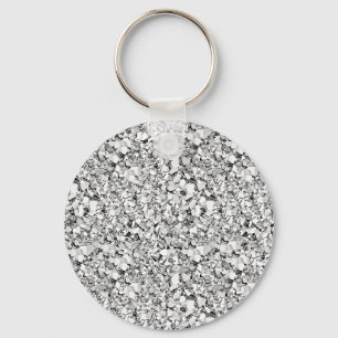 Druzy crystal - White guld färg Nyckelring