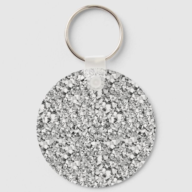 Druzy crystal - White guld färg Nyckelring (Framsida)