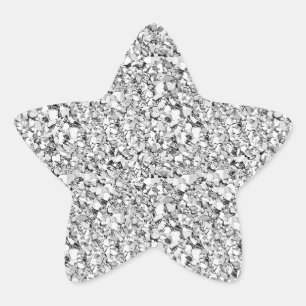 Druzy crystal - White guld färg Stjärnformat Klistermärke