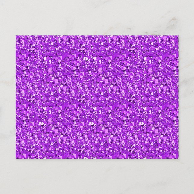 Druzy kristall - ametist lila vykort (Framsida)