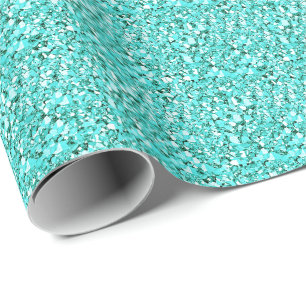 Druzy kristall - aquamarineblått presentpapper