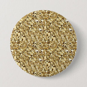 Druzy kristall - metalliskt guld knapp
