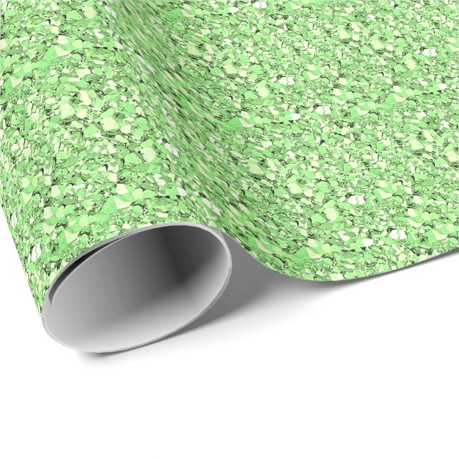 Druzy kristall - peridotgrönt presentpapper (Rullad Hörn)