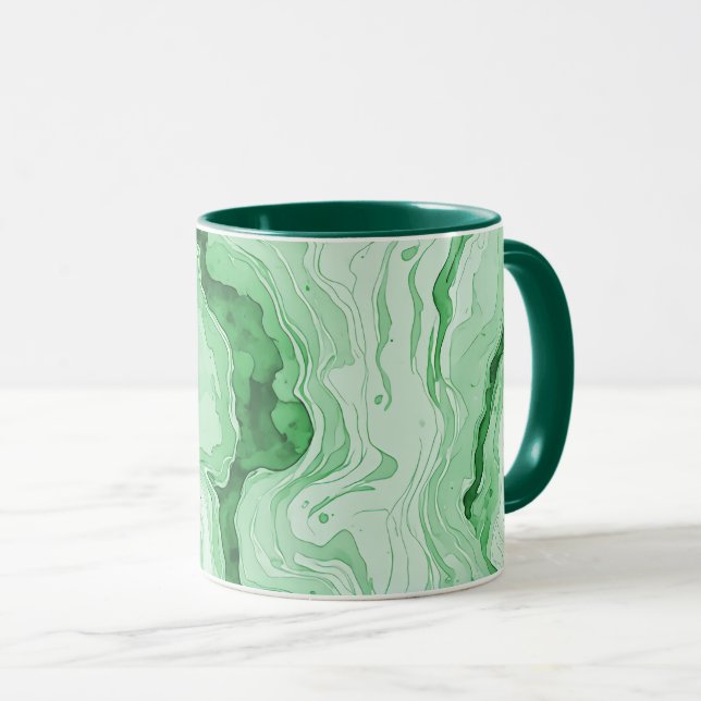 Druzy Skog Grön Agat Illusion Mugg (Framsida höger)