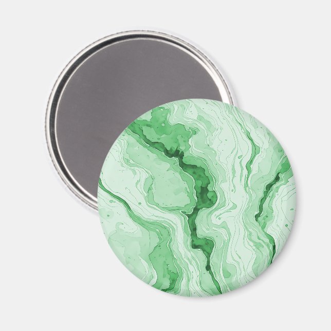 Druzy Skog Grön Agat Look  Magnet (Front/Back)