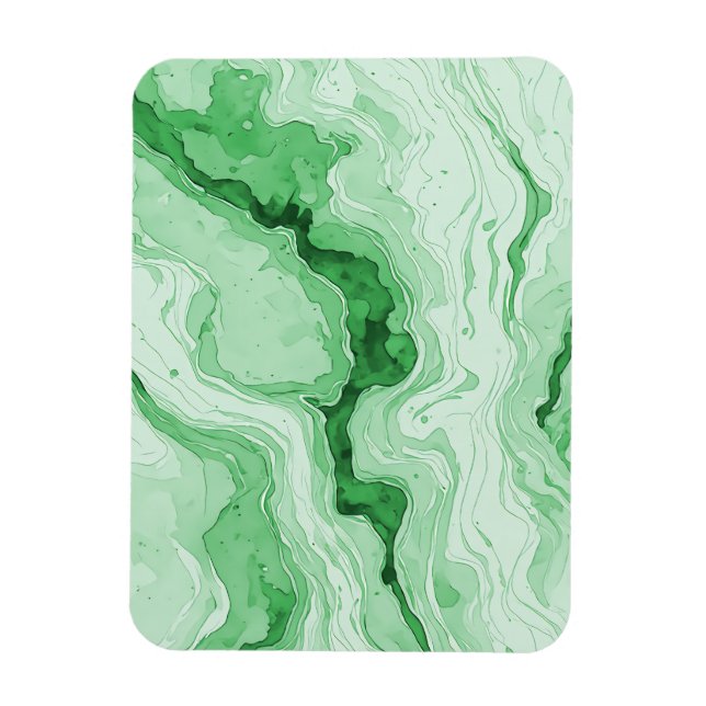 Druzy Skog Grön Agat Look  Magnet (Vertikal)