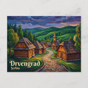 Drvengrad (Timmerstad) Serbien Vykort