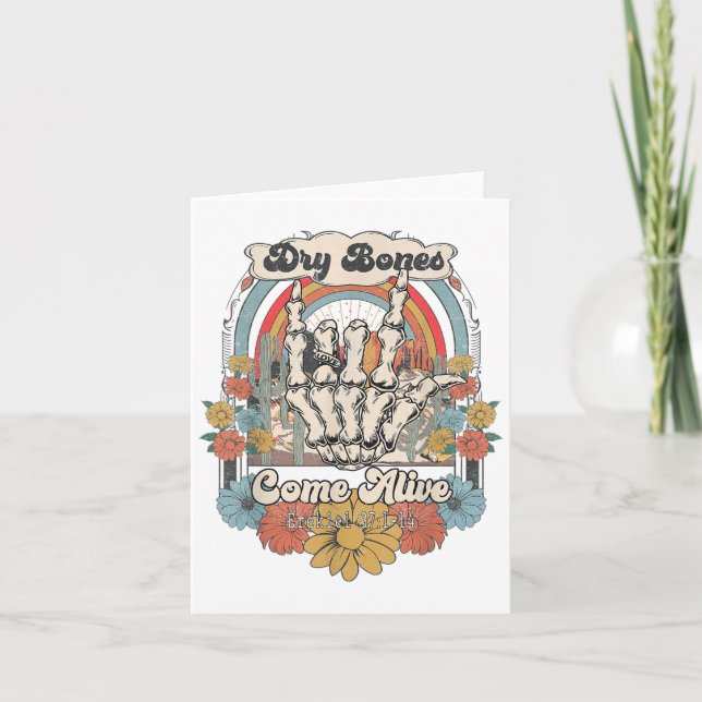 Dry Bones Come Alive Christian, Christian Motivati Kort (Framsida)