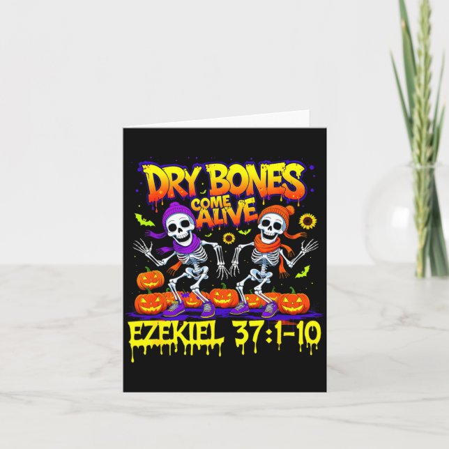 Dry Bones Come Alive Ezekiel 37 Bible Verse Christ Kort (Framsida)
