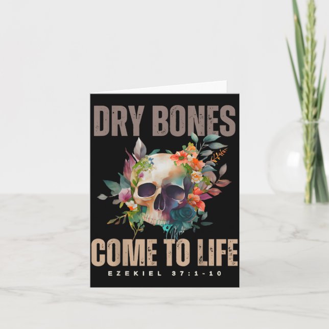 Dry Bones Come To Life Ezekiel Christian Bible Flo Kort (Framsida)