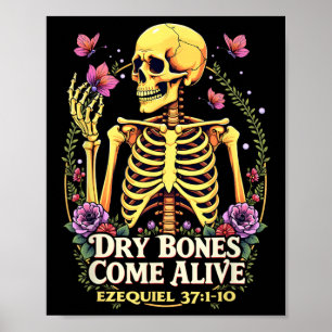 Dry Bones Kom Alive Christian Dancing Skeleton Ha Poster