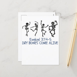 Dry Bones Kom Alive Funny Christian Halloween Helg Vykort