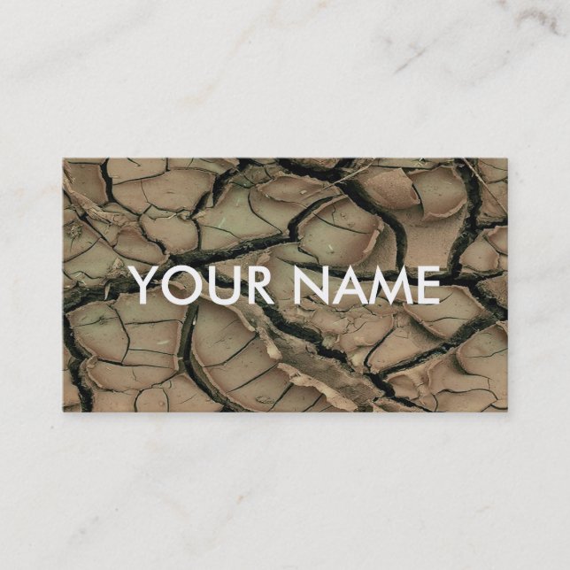 DRY EARTH + din text Visitkort (Framsida)