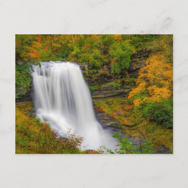 Dry Falls North Carolina Postcard Vykort (Framsida)