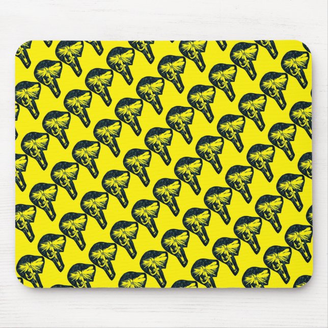 "Dry Fly Gult Tiled" Trout Fly Mousepad Musmatta (Framsidan)