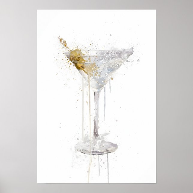 Dry Martini Cocktail Poster (Framsidan)