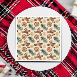 Dry Oranges Cinnamon Sticks Fir Branches Pappersservett