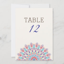 Dry Pampas Grass Mandala Wedding Table Number Inbjudningar