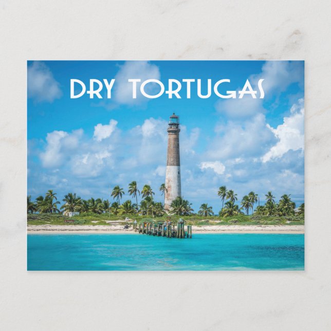 Dry Tortugas Florida fyr fotografi Vykort (Framsida)
