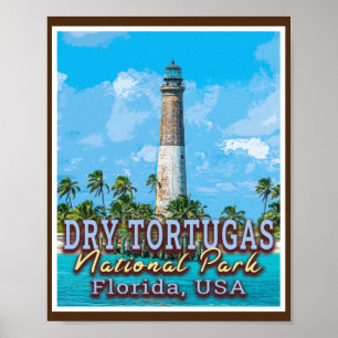 DRY TORTUGAS NATIONAL PARK - FLORIDA FÖRENADE STAT POSTER