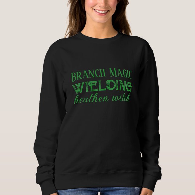 Dryad Gren Magic Witch Sweatshirt T Shirt (Framsida)