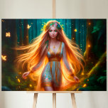 Dryad kvinna färglös nymph-skogsfjärilar canvastryck<br><div class="desc">Vacker skogsnymph i guldmagisk glöd,  skogssprit i ljust färgad färg med glödande fjärilar. (SNÄLLA! - Se även andra nya samlingar för fler val)</div>