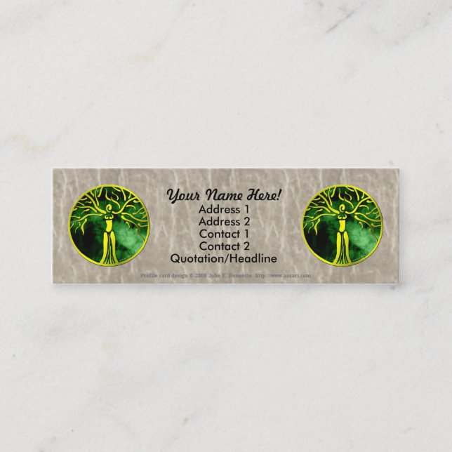 Dryad Medallion-profilkort Mini Visitkort (Framsida)