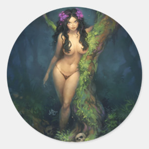 Dryad Runt Klistermärke