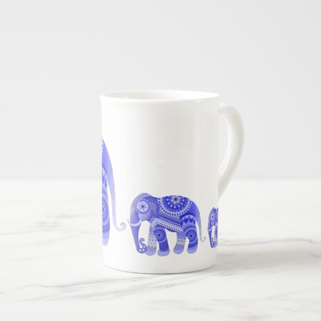 DRYCK MED BLUE COOLA ELEPHANT MUGG BENPORSLIN MUGG (Framsida höger)