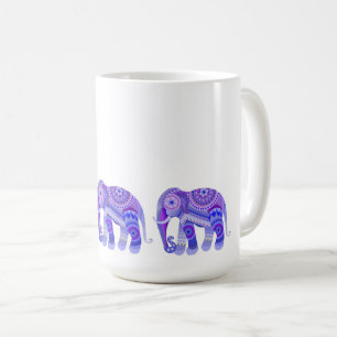 DRYCK MED BLUE LILA COOLA ELEFANT COFFEE MUGG