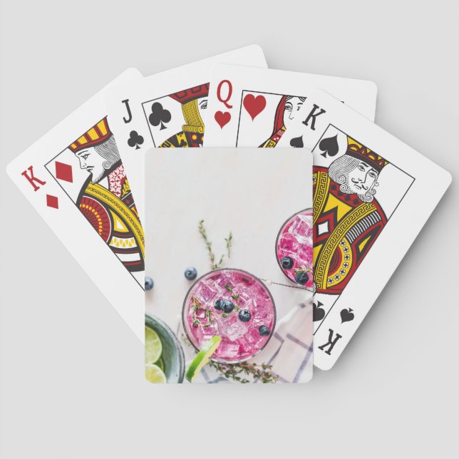 drycker av blåbär casinokort (Baksidan)