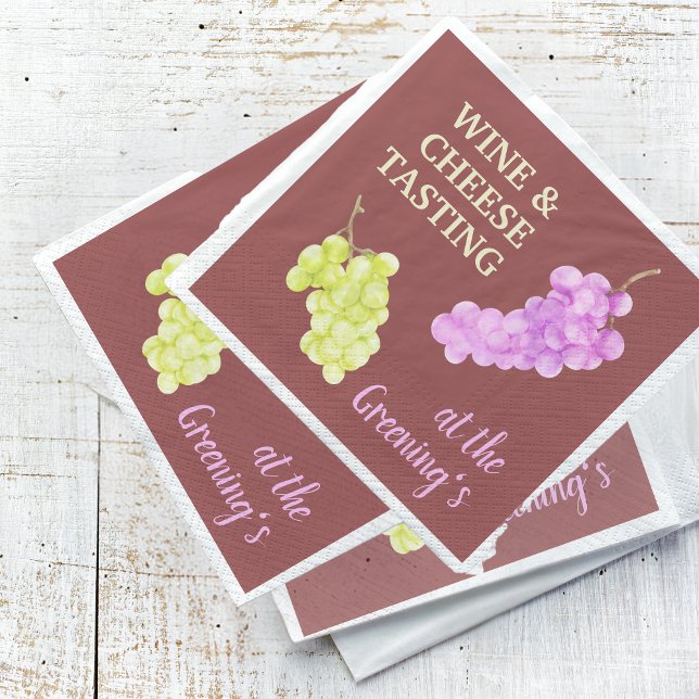 Drycker av vin och ost Party do Pappersservett (Skapare uppladdad)