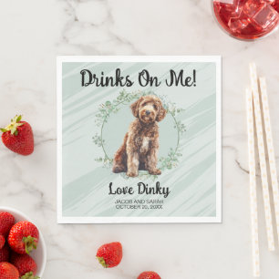 Drycker På Mig! Labradoodle Hund Djur Pappersservett
