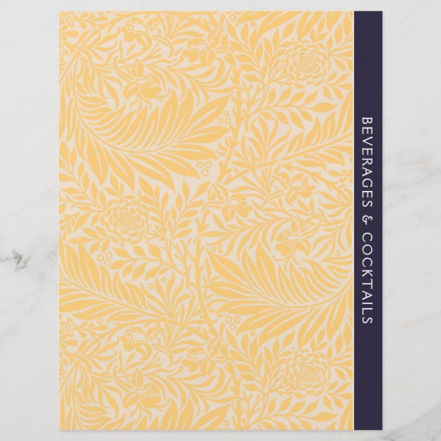 Drycker | Recept Divider | Vintage Guld Blommig (Framsida)