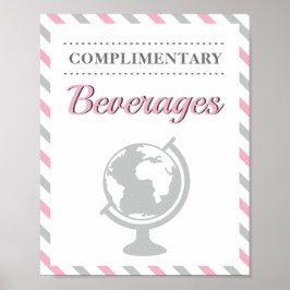 Drycker Resor Flygplan Flygbolag Fest Poster