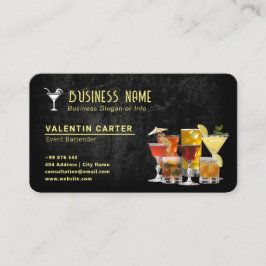 dryckesbartender-verksamhet | Modern svart Visitkort
