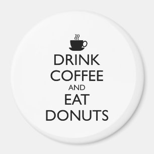 DRYCKKAFFE- OCH ETTSDONUTER MAGNET