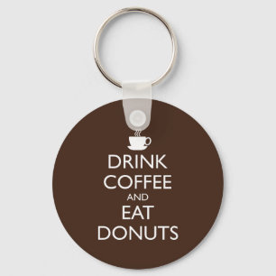 DRYCKKAFFE- OCH ETTSDONUTER NYCKELRING