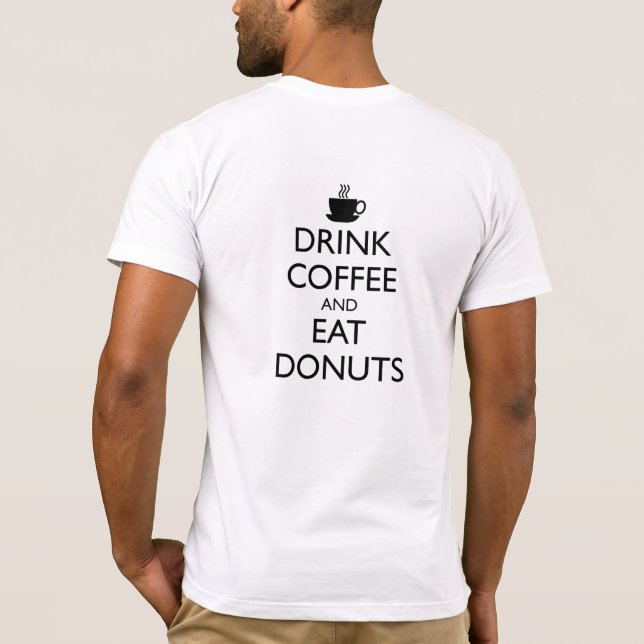 DRYCKKAFFE- OCH ETTSDONUTER T-SHIRT (Baksida)