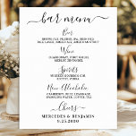 Dryckmeny för Personlig i elegant bröllop Pub Poster<br><div class="desc">Pub Menu! Den här bröllop-dryckens kalligrafi, som är enkel än elegant, är märkt med texten "Beer", "Vin", "Spirits" och "Icke-alkoholhaltig" i pub, personlig med dina favoritdrycker. Anpassa det här elegant bröllop-tecknet med namn och bröllop pub-dryckesmenyn! COPYRIGHT © 2020 Judy Burrows, Black Hund Art - Med alla Höger reserverade. Dryckmeny för...</div>