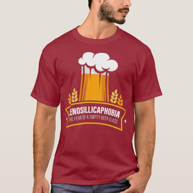 Dryckning i Cenosillicaphobia Craft Beer T Shirt (Framsida)