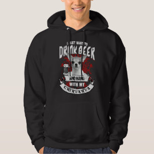 Drycköl med 2 Chihuahua Hoodie