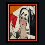 Dryden Art Deco Mode Skriv ut 16 x 20 ca 1922 Poster<br><div class="desc">Förbluffande,  färglös. Art Deco Print av Helen Dryden</div>