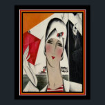 Dryden Art Deco Mode Skriv ut 16 x 20 ca 1922 Poster<br><div class="desc">Förbluffande,  färglös. Art Deco Print av Helen Dryden</div>