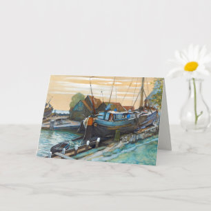 Drydock vid Durgerdam-målning av Piet Mondrian Kort
