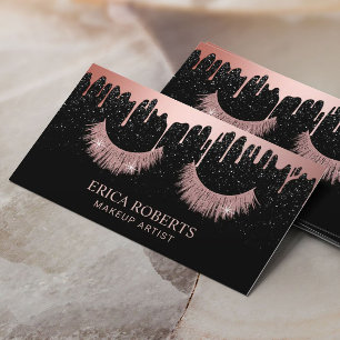 Dryper rosa guld för snärtMakeupkonstnären Tidsbeställning Kort