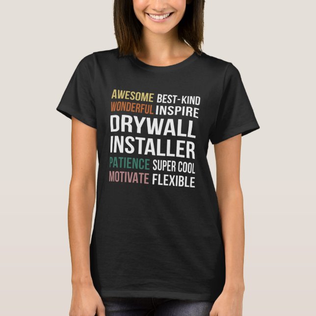 Drywall Installer  Appreciation T Shirt (Framsida)