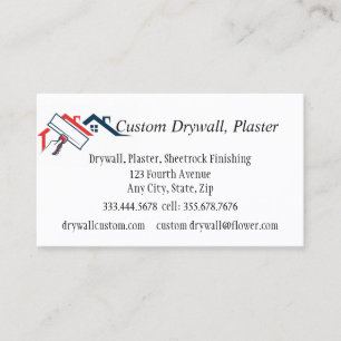 Drywall, Plaster, Sheetrock Avslutande Business Ca Visitkort