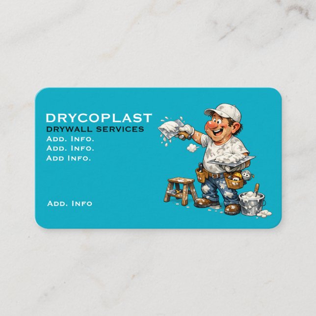 Drywall Service Business Card Visitkort (Framsida)